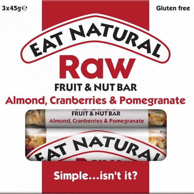 Eat Natural: Raw - Almond, Cranberries & Pomegranate 3PK