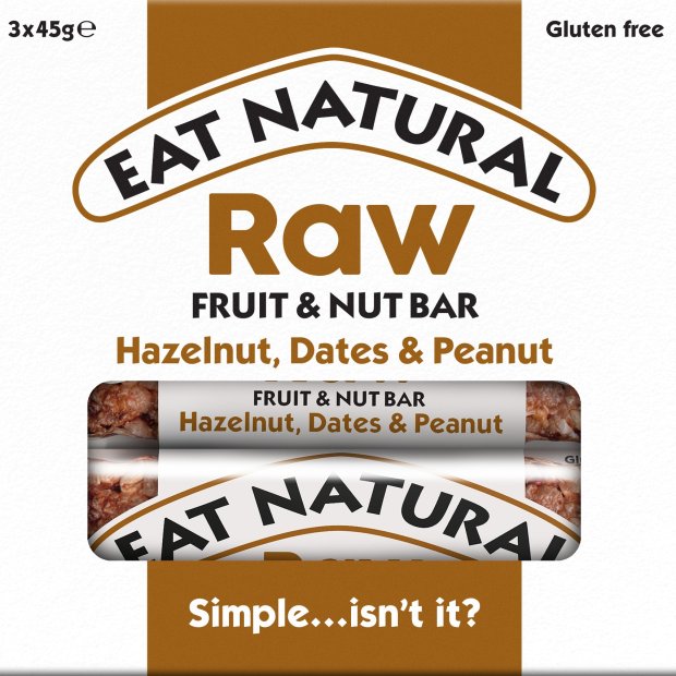 Eat Natural: Raw - Hazelnut, Dates & Peanut 3PK