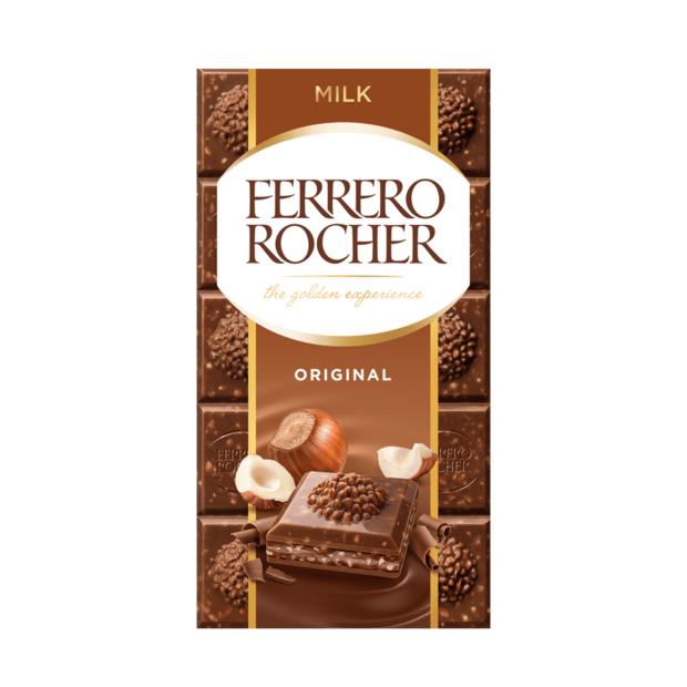 Ferrero Rocher Milk Chocolate Bar 90g